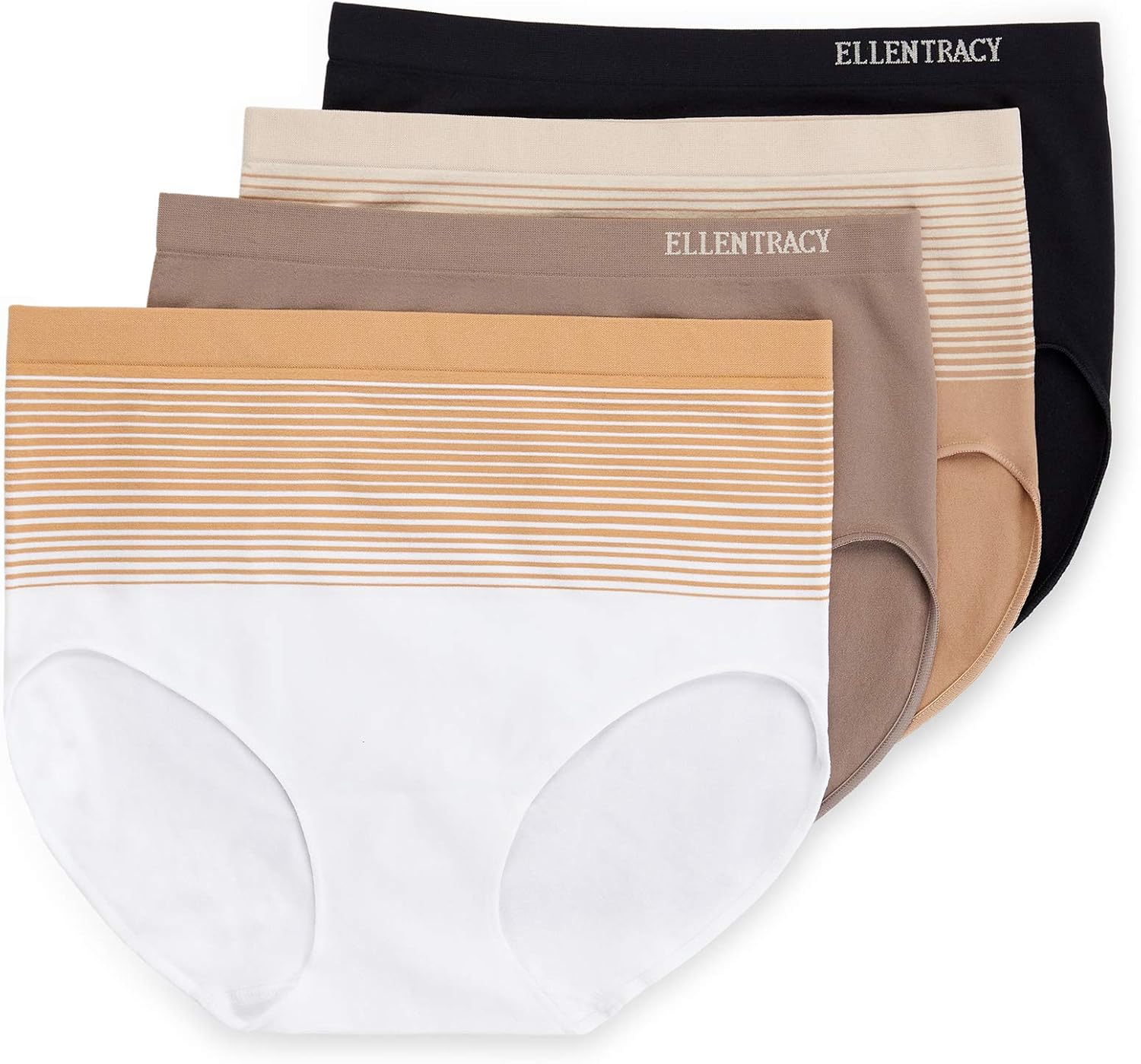 4 Pack Full Brief Seamless Logo Panty 