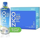 ZICO Natural 100% Coconut Water Drink, No Sugar Added Gluten Free, 16.9 fl oz, 12 Pack (4 Pack (Pack of 12))