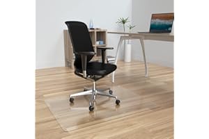 Amyracel Office Chair Mat for Hardwood Floor, 36” x 48” Floor Mat for Office Chair on Hardwood, Easy Glide Computer Desk Chair Floor Mat for Hard Floors, Clear Floor Protector Mat for Rolling Chairs