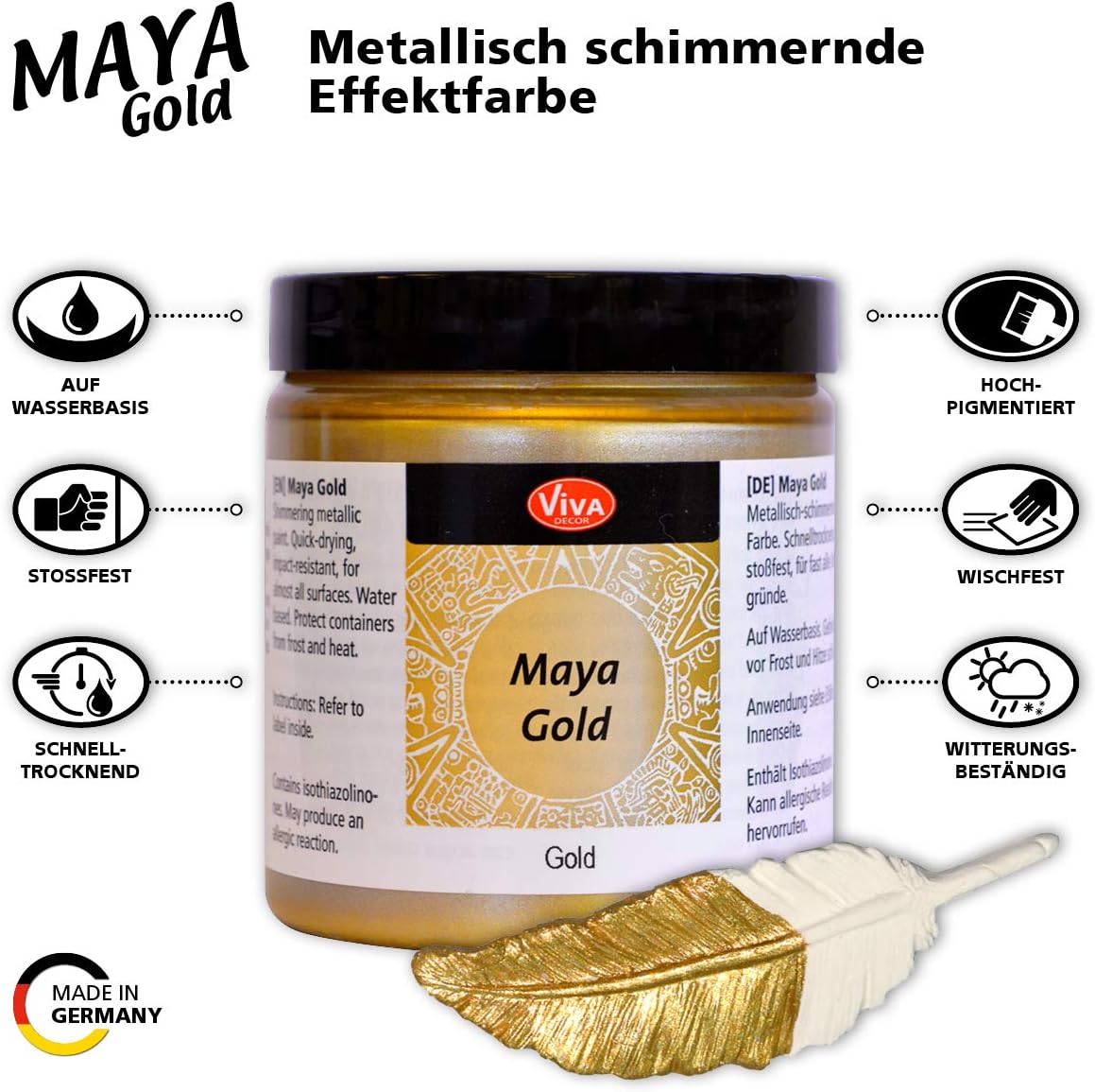 VIVA DECOR - 3PL MAYA 45ML OLD GOLD, Medium 123290534, 45 ml (Pack of 1) - Image 5