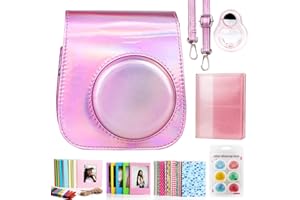 CAIUL 7-in-1 Camera Accessories Bundle Compatible with Fujifilm Instax Mini 11, Symphony Pink