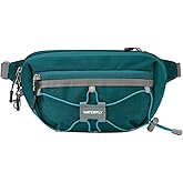 WATERFLY Lightweight Small Fanny Pack: 1.5L Mini Slim Crossbody Waist Belt Hip Bag with RFID Blocking, Anti-Theft & Water Resistant Pouch for Women Men Travel Hiking Running Walking EDC