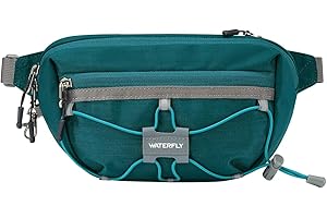 WATERFLY Lightweight Small Fanny Pack: 1.5L Crossbody Waist Bag with RFID Blocking Anti-Theft for Women Men Travel Hiking EDC