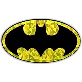Elektroplate Batman Logo Reflective Car Decal Yellow 3.75" | Officially Licensed DC Comics - Weatherproof Automotive Grade Sticker - Water Bottle, Laptop &amp; More - Made in the USA