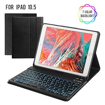 Ipad Pro 105 Keyboard Case For Ipad Pro 105 Inch 2017 Ipad Air 1053rd Gen 2019 Wireless Backlit Keyboard Case Slim Leather Folio Cover 7