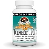 Source Naturals Turmeric 1000, Supports The Body’s Healthy Inflammatory Response*, 1,000mg - 60 Tablets