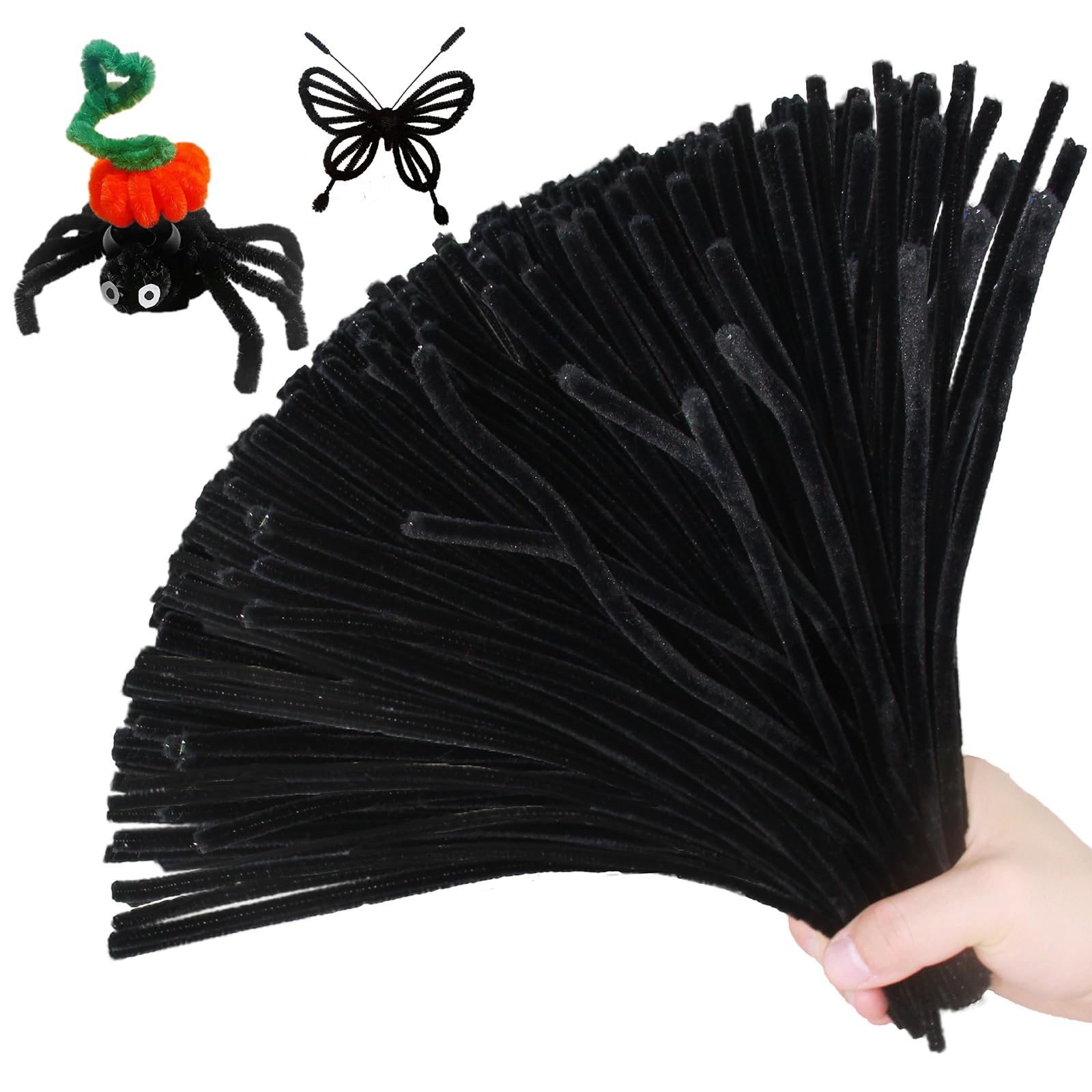 ESUOHYM 200 PCS Black Colors Pipe Cleaners Craft