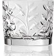 Lot De 6 Assiettes à Dessert En Cristal Sans Plomb RCR - Motif Florale Botanique, Fabriqué En Italie, Diamètre 18 Cm