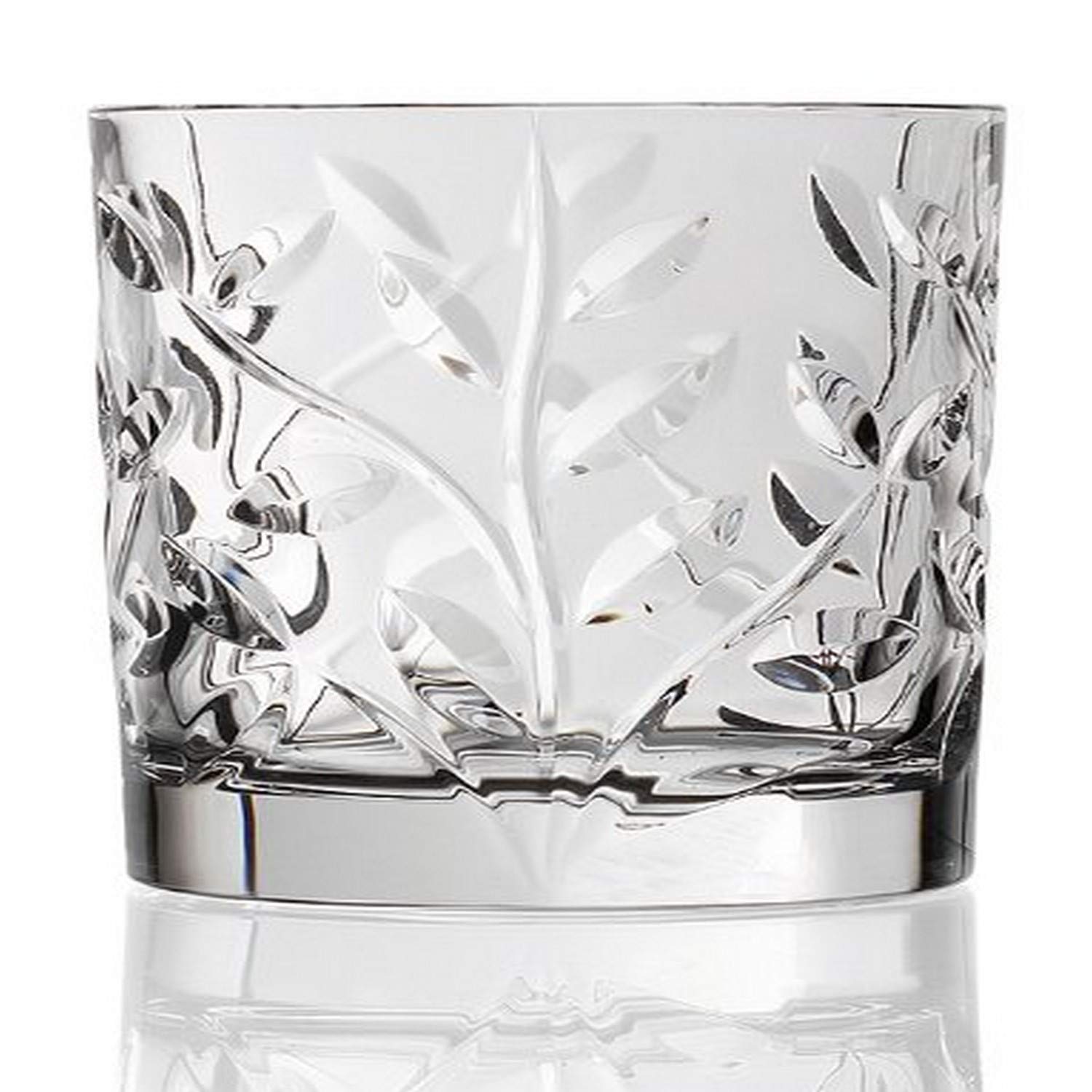 Lorenzo RCR Crystal Laurus Double Old Fashion Glass, Set of 6