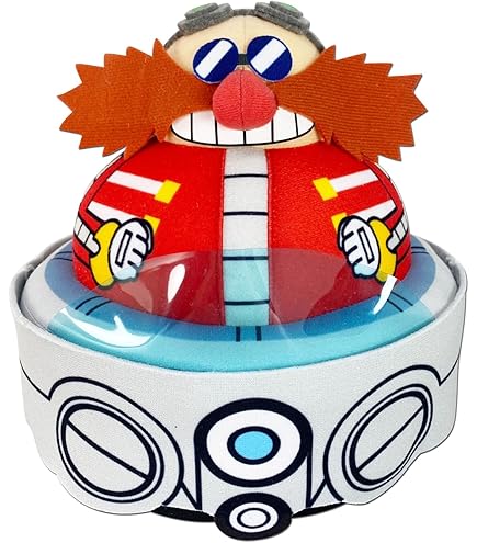Amazon.com: Sonic The Hedgehog- Sd Dr. Eggman Sleep Sitting Plush