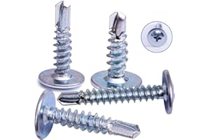 GVAKMM 0.75LB(215Pcs), 8x3/4" Phillips Truss Head Self-Drilling Tek Screw,Modified Truss Head&Wafer Head Self Tapping Sheet Metal Screws,Zinc-Plated Steel (1/2" to 2")