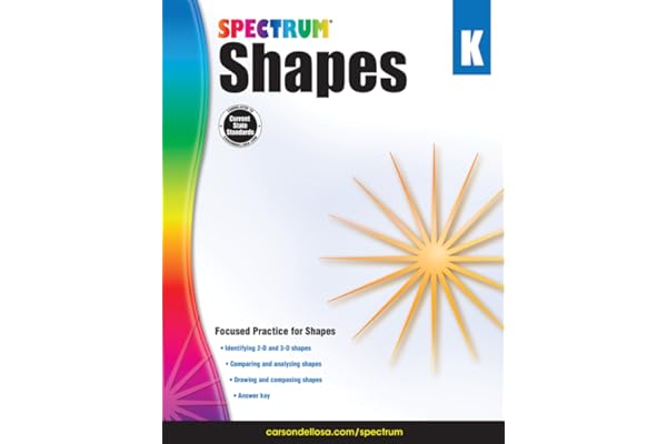 Spectrum | Shapes Workbook | Grade K, Printable | Digital ...