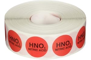 NEV'S INK, INC Nev's Ink DOT-34RL-NA Dot Circle Label, 24mm Diameter, Nitric Acid (Case of 1000)