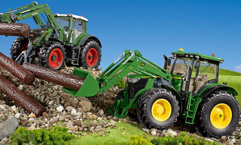 Siku 6792, John Deere 7310R Traktor mit Frontlader, Grün, Metall/Kunststoff, 1:32, Ferngesteuert, Ohne Fernsteuermodul, Steuerung via App oder Gaming Controller möglich 6
