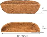 HH-LIFE 1 pcs Pre-formed Molded Coco Liner 48 inch Wall Trough view 2