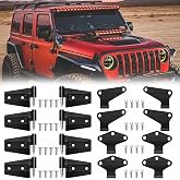 4 Door Hinge Assembly Kit for 2007-2018 Jeep Wrangler JK &amp; JKU Unlimited | Rubicon Sahara, Fits Jeep Wrangler JK Inside and Outside Door Hinge, Jeep Wrangler JK 4 Door Hinge 16PCS with 36 Bolts