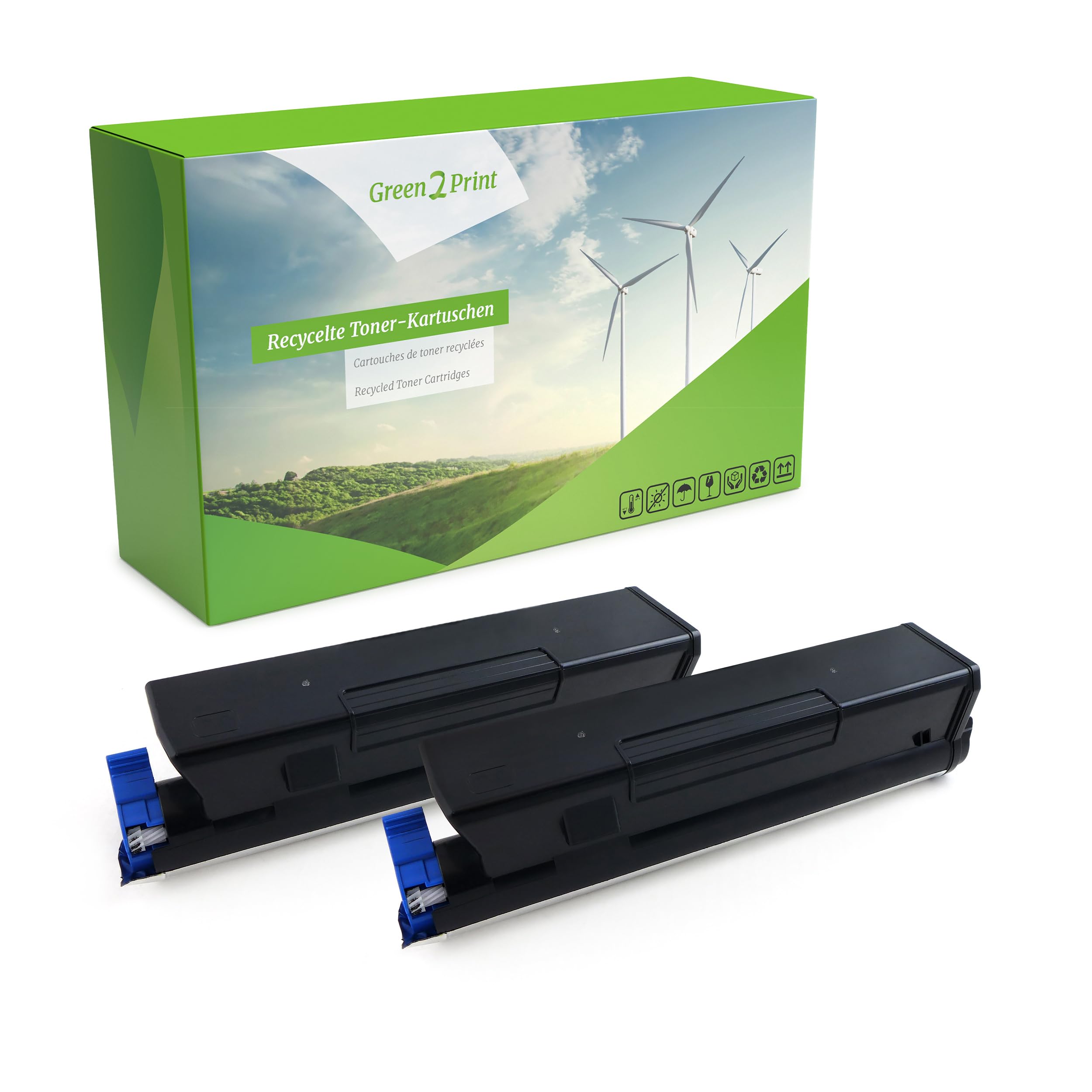Green2Print Toner Twinpack 2 cartridges 2x 7000 pages replaces OKI 43979202 Toner cartridge for OKI B430, B440, MB460, MB470, MB480