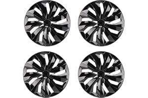 Jiawu 15 Inch Wheel Hub Caps, ABS Wheel Rim Cover Replacement for Fiat 500 Clio 208, R15 Hub Caps Universal Fit for Car Truck