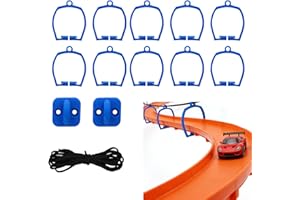 Sinbana 13pcs Suspension Bridge Track Accessory Set Compatible with Hot Wheels, Connectors Pieces for Hotwheel Include 10 Bri