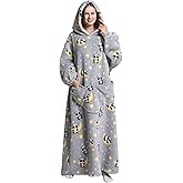 Msrlassn Oversized Wearable Blanket Hoodie for Adults - Extra Long Womens Blanket Sweatshirt