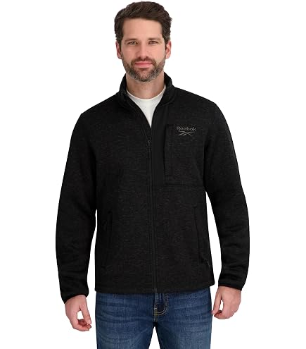 Billabong Mens Full Zip Mock Neck Sherpa Jacket, Black, S at