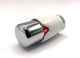 NA-1 White Chrome Thermostatic Radiator Valve Head M30x1.5 Universal view 4