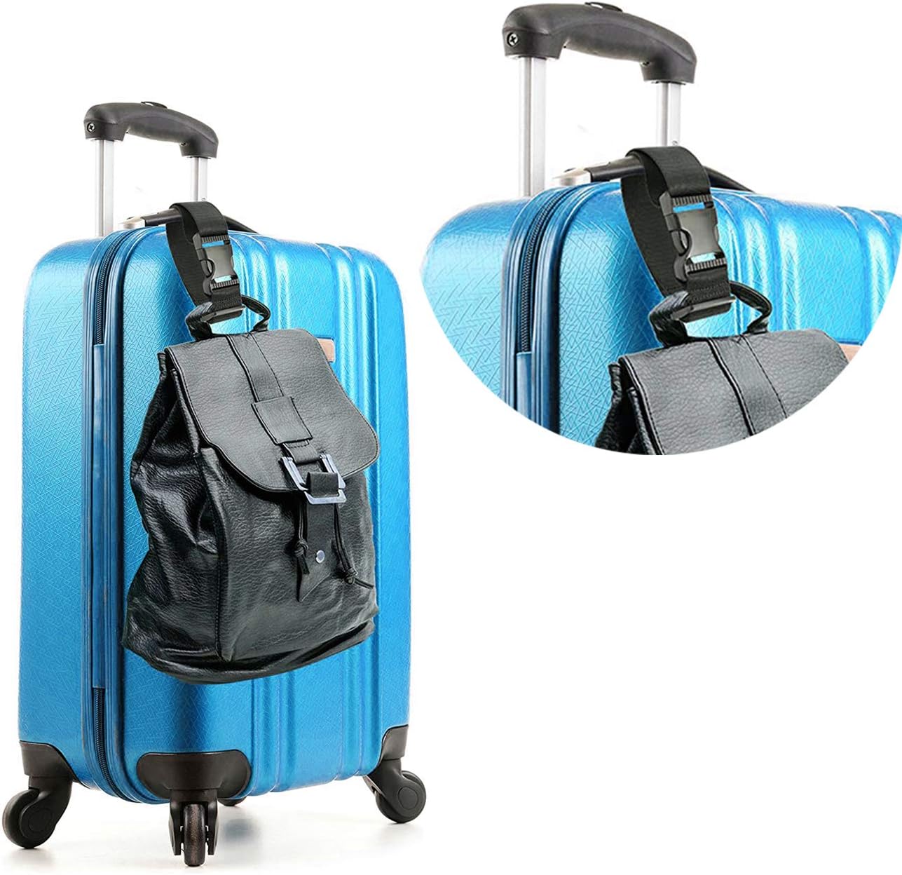 3 Pack of Add A Bag Luggage Straps, Adjustble Suitcase Attachment Belt