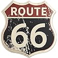 SUDAGEN Route 66 Signs Vintage Road Signs High Way Metal Tin Sign for Wall Decor 12" x 12" (Route 66)
