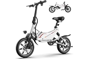 Gyrocopters Frost Electric Bike for Adults & Teens | UL2849 Safe Folding Ebike 350W Brushless Motor | 14inch Tire Compact Bik