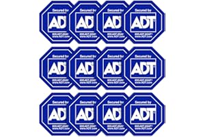 ADT Security Stickers, Window and Door Decals, Waterproof HD Printed, 12 Pack