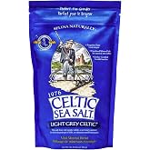 Celtic Sea Salt, Sea Salt Celtic Light Grey, 16 Ounce | Hand-harvested whole crystals with 70+ trace minerals for electrolyte hydration and finishing; lab tested, no additives