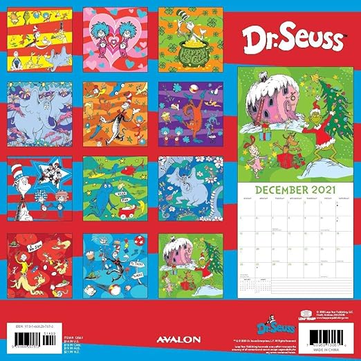 Leap Year Publishing Llc 2021 Dr Seuss Wall Calendar Office Products Amazon Com