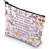 G2TUP Purple Dragon Cosmetic Bag Dragon Purple Fans Gift You Are Braver Stronger Beautiful Than You Know Dragon Zipper Pouch Bag Merchandise Dragon Merch (Remember Dragon MG)