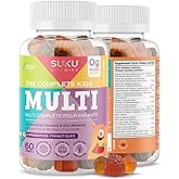 Suku Vitamins - The Complete Kids Multi Gummy Vitamin, Easy to Chew Kids Immunity Support Gummies Enriched with Vitamin A, Fo