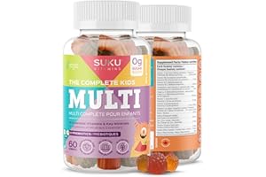 Suku Vitamins - The Complete Kids Multi Gummy Vitamin, Easy to Chew Kids Immunity Support Gummies Enriched with Vitamin A, Fo