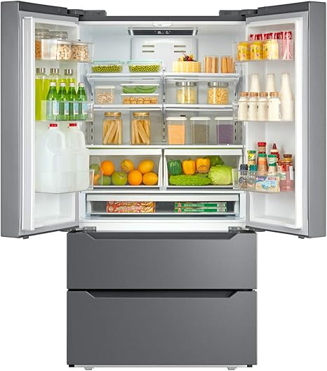 Amazon Com Verona Verf36cdss 22 49 Cu Ft 36 Inch Freestanding Counter Depth 4 Door French Door Refrigerator With Automatic Ice Maker Stainless Steel Appliances