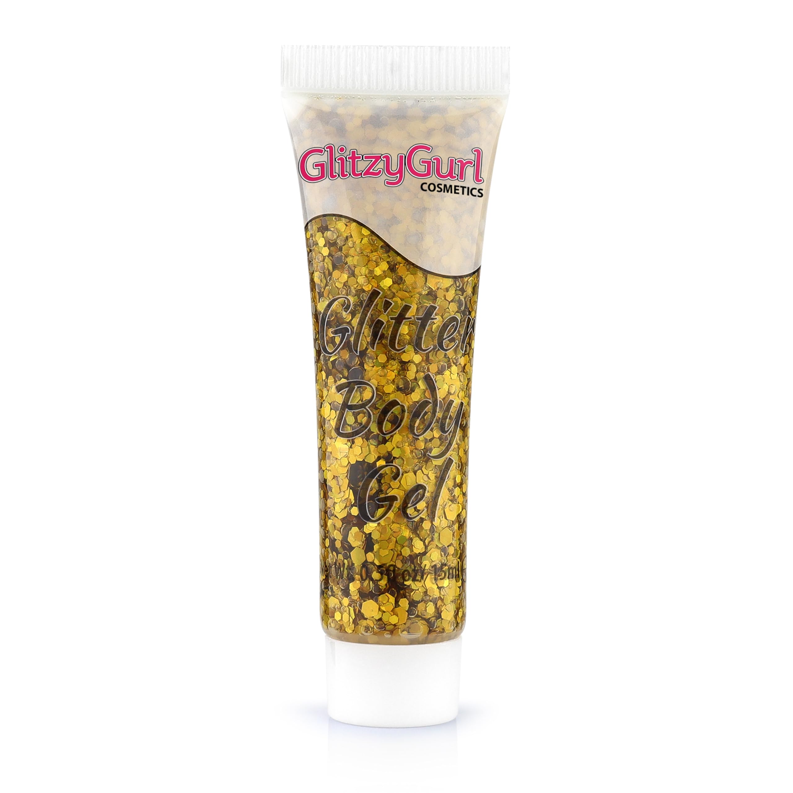Holographic Glitter Face and Body Gel 50ml Cosmetic Glitter, Body Glitter, Hair Glitter Gel (Golden Gurl)