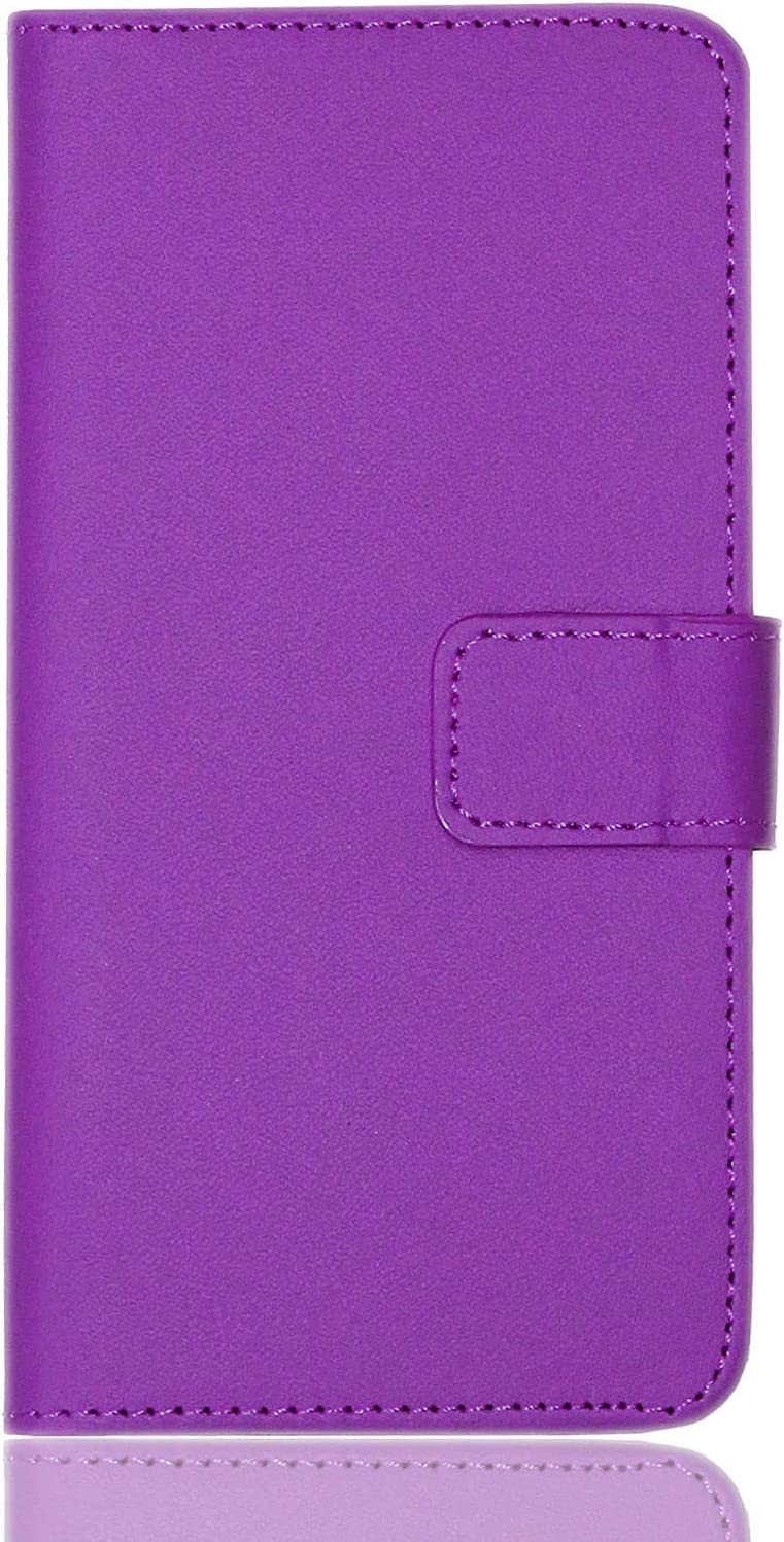 RKVMM Galaxy S20 FE Flip Case, Genuine Faux Leather Samsung S20 FE Shockproof Folio Wallet Cover [TPU Inner Shell] [Kickstand][Card Slots][Magnetic Closure] for Galaxy S20 FE 5G (Purple)