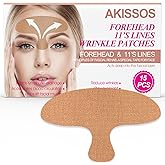 Akissos Forehead Wrinkle Patches 15 PCS Kinesiology Face Tape for Wrinkles Overnight, Precut Facial Patches for Forehead Wrinkles, 11 Lines, Frown Lines, Fine Lines - Between Eyebrow Wrinkle Patches