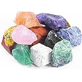 1 lbs Assorted Raw Crystals Bulk Colorful Healing Crystals and Stones,1" Large Gemstones for Tumbling Cabbing Fountain Decorative Reiki