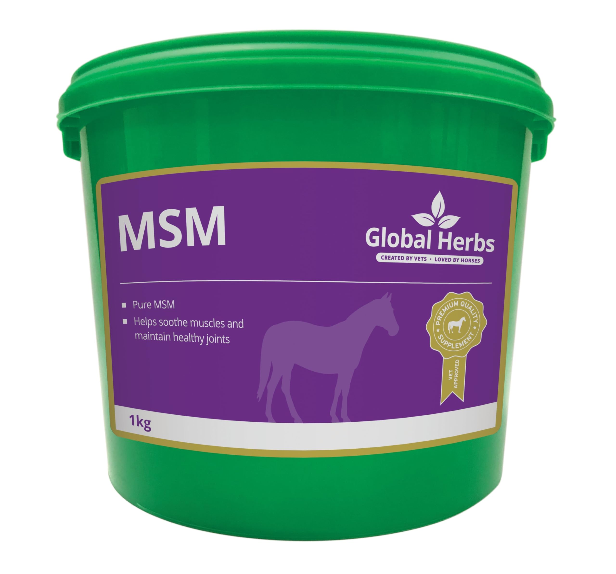 Global Herbs MSM for Horses Joint, Muscle & Connective Tissue Support Powder 1kg