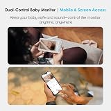ieGeek 5" Screen 1080P Smart Baby Monitor with Camera Night Vision PTZ view 2