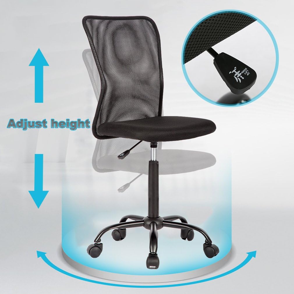 Ergonomic Office Chair Desk Chair Mesh Computer Chair Back Support Modern Executive Mid Back Rolling Swivel Chair for Women, Men: Kitchen & Dining