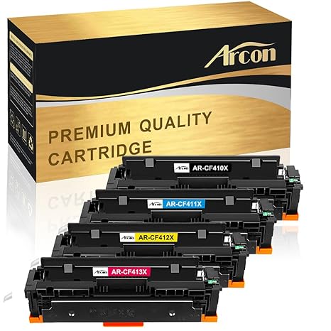 Arcon Kompatible für HP 410 HP410X HP 410X CF410X CF411X CF412X CF413X 410A CF410A für Color Laserjet Pro MFP M477 M477FDW M4