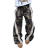 ZAFUL Baggy Sweatpants for Men Striped Contrast Casual Pant Straight Leg Track Pants Street Y2K Pants Wide Leg Trousers