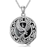 POTOPYY Phoenix Necklace Phoenix Jewelry for Women S925 Sterling Silver Celtic Phoenix Rising Phoenix necklace for Women