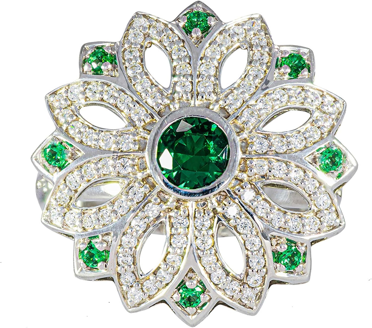 短納期対応 Ethniq Platinum Plated Bracelet With Cz And Cz Emeralds Carrington Collection クリアランスバーゲン 期間限定開催 Theblindtigerslidell Com