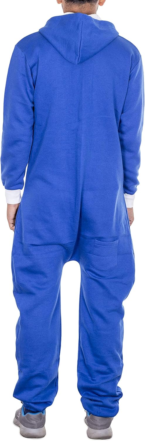 NOROZE Mens Hoodie Jumpsuit Onesie One Piece Pajamas at  Men’s Clothing store