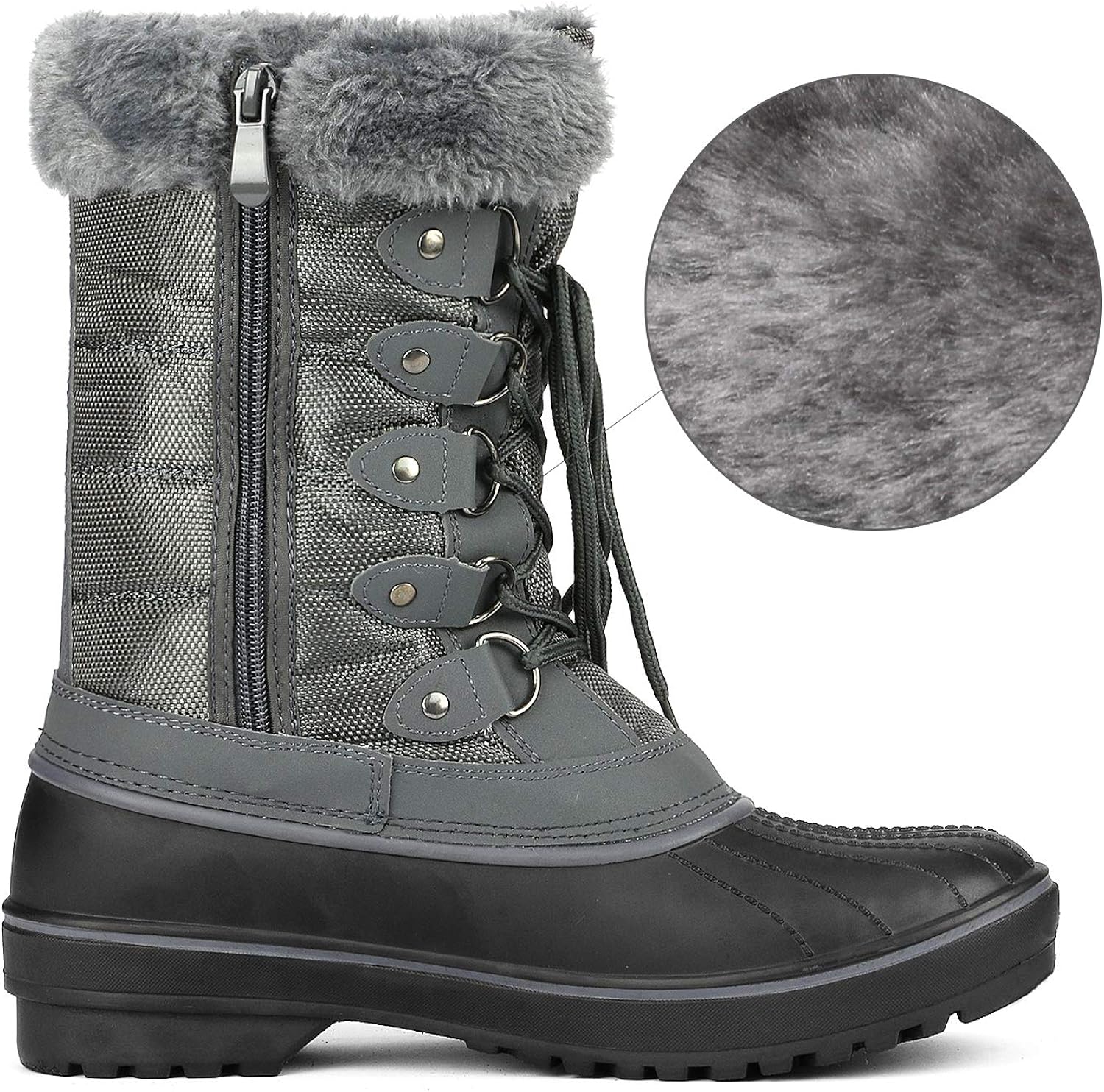  | DREAM PAIRS Women's Warm Faux Fur Lined Mid Calf Winter Snow Boots | Snow Boots
