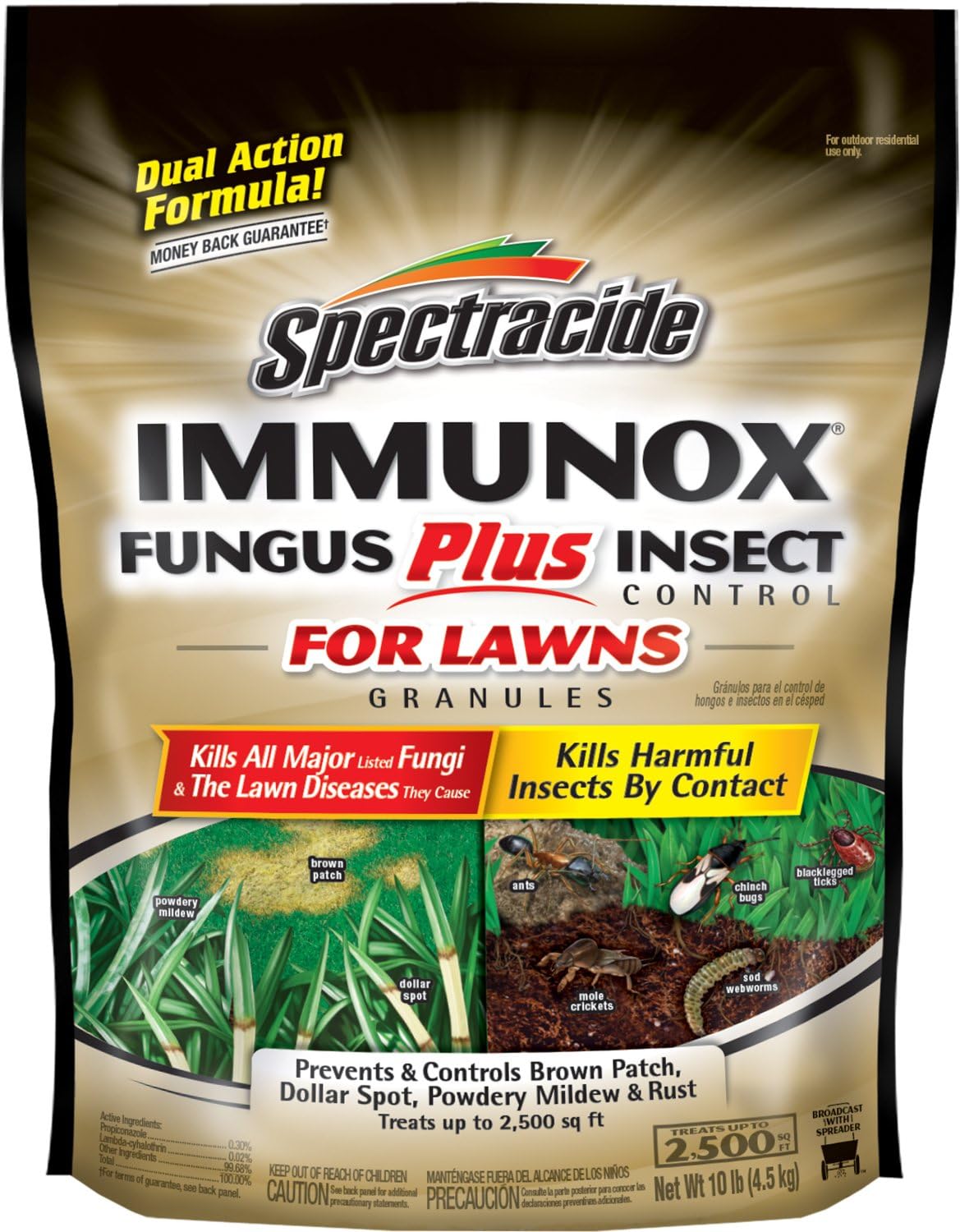 Spectracide Immunox Fungus Plus Insect Control For Lawns Granules (HG-96212) (10 lb)